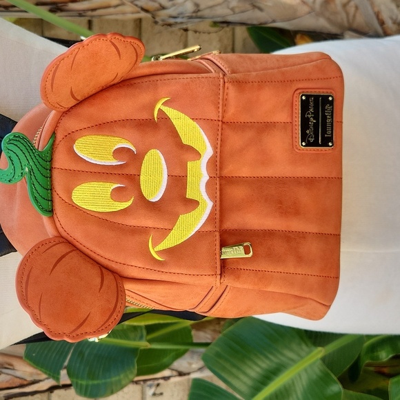 Loungefly Handbags - Loungefly Disney Halloween Pumpkin Mickey Backpack